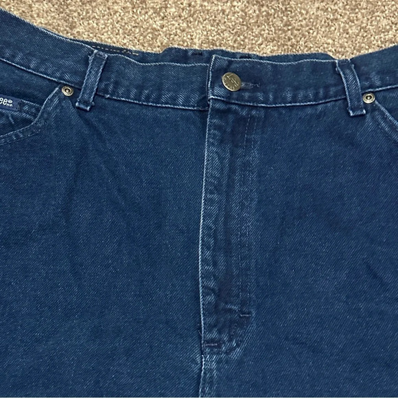 Vintage 80s Lee Dark Wash Tapered Straight Leg High Rise Jeans Women’s Size 32 - Picture 4 of 15